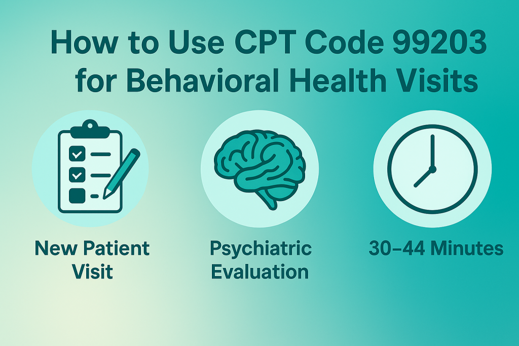 How to Use CPT Code 99203 for Behavioral Health (Psychiatry & Med Management)