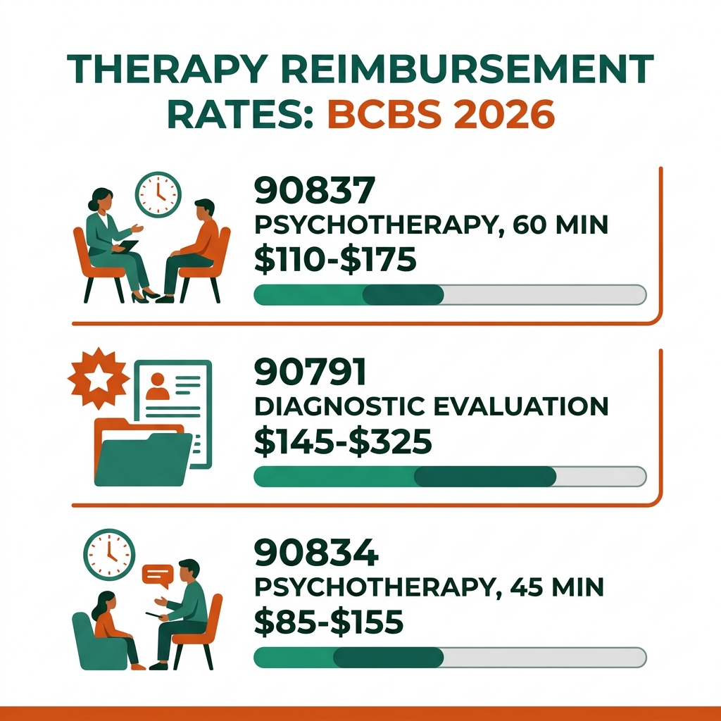 BCBS Therapy Reimbursement Rates 2026 Guide