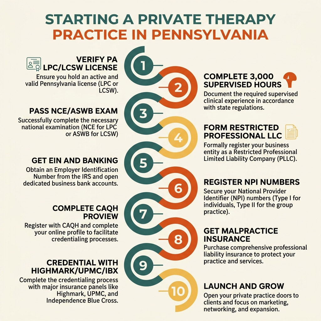 Step-by-Step Guide to Starting a Private Therapy Practice in Pennsylvania