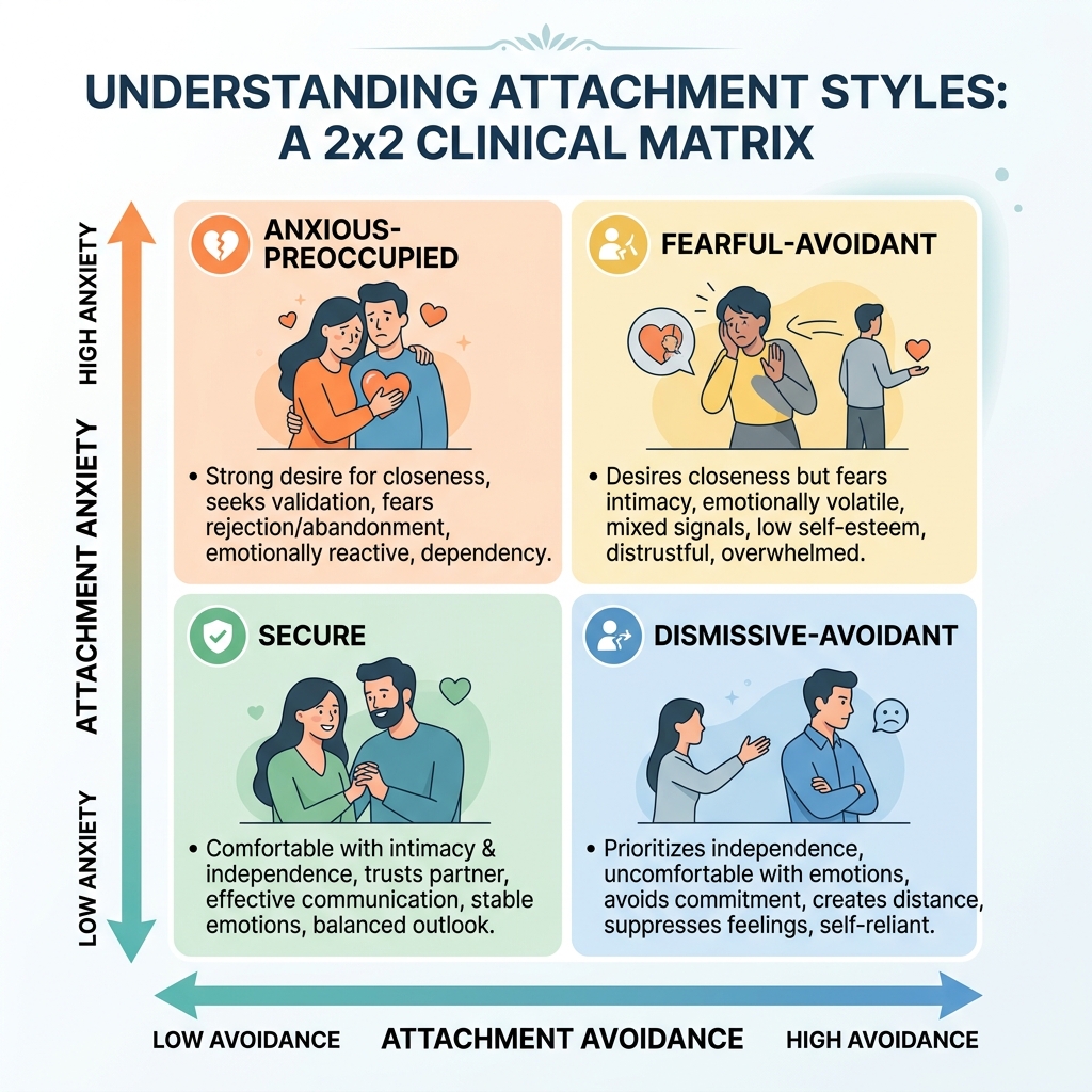 Attachment Styles Matrix Chart