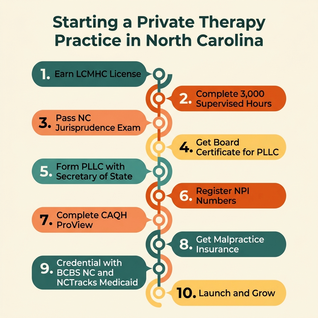 Step-by-Step Guide to Starting a Private Therapy Practice in North Carolina